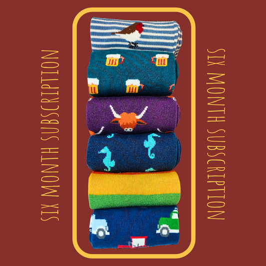 Mr Sparrow Sock Gift Subscription (6 Month Subscription For Him)