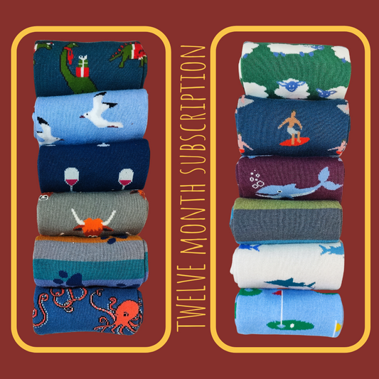Mr Sparrow Sock Gift Subscription (12 Month Subscription for Him)