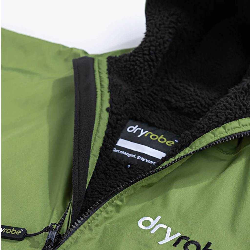 dryrobe Long Sleeve Green & Black Changing Robe (Adult)