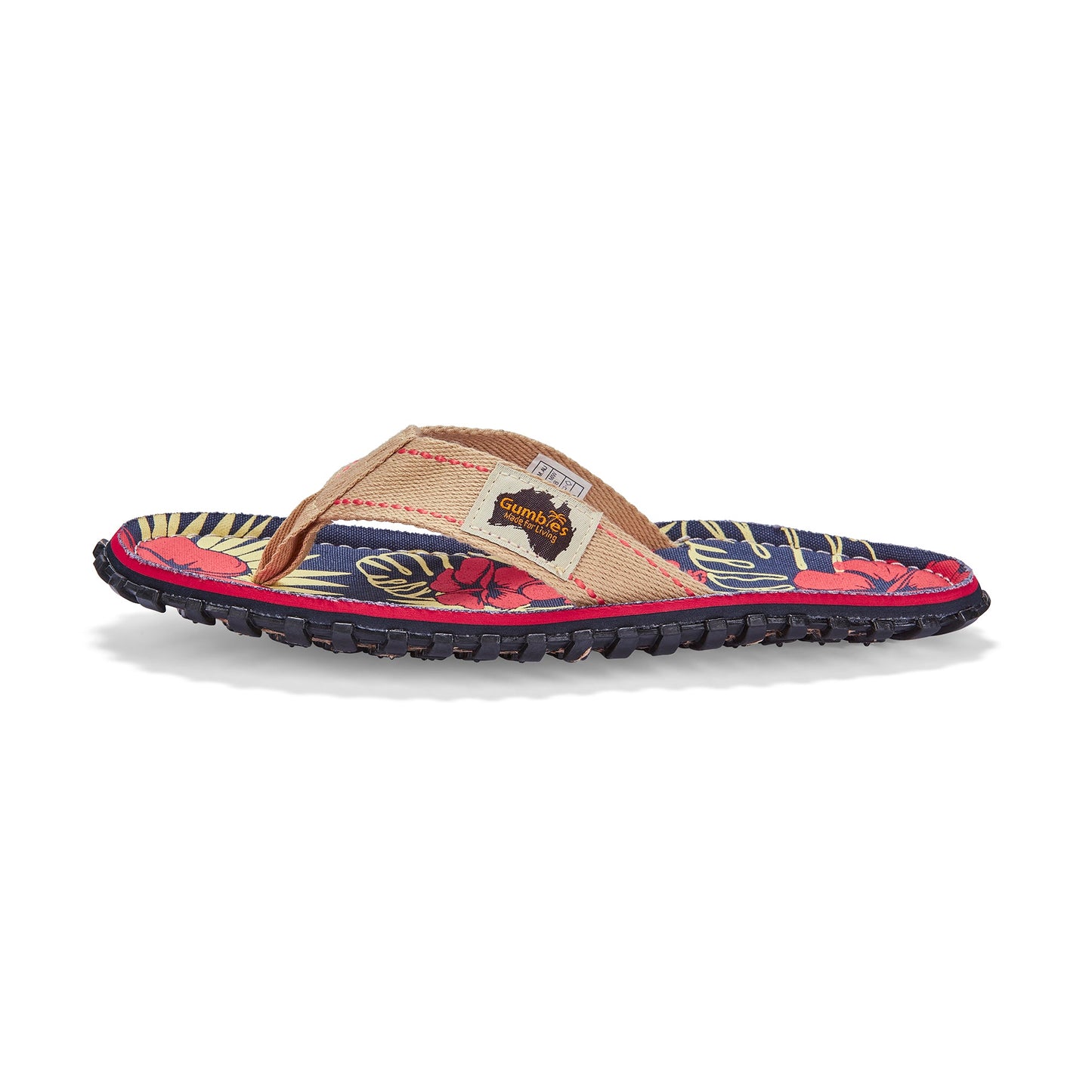 Gumbies Islander Denim Hibiscus Flip-Flops