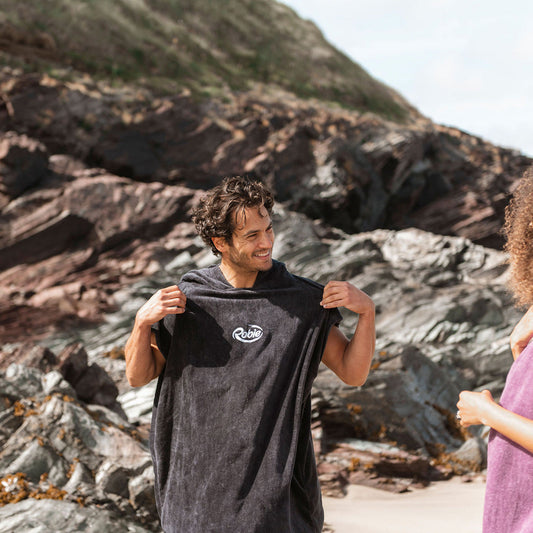 Robie India Ink Black Hooded Changing Robe (Adult)