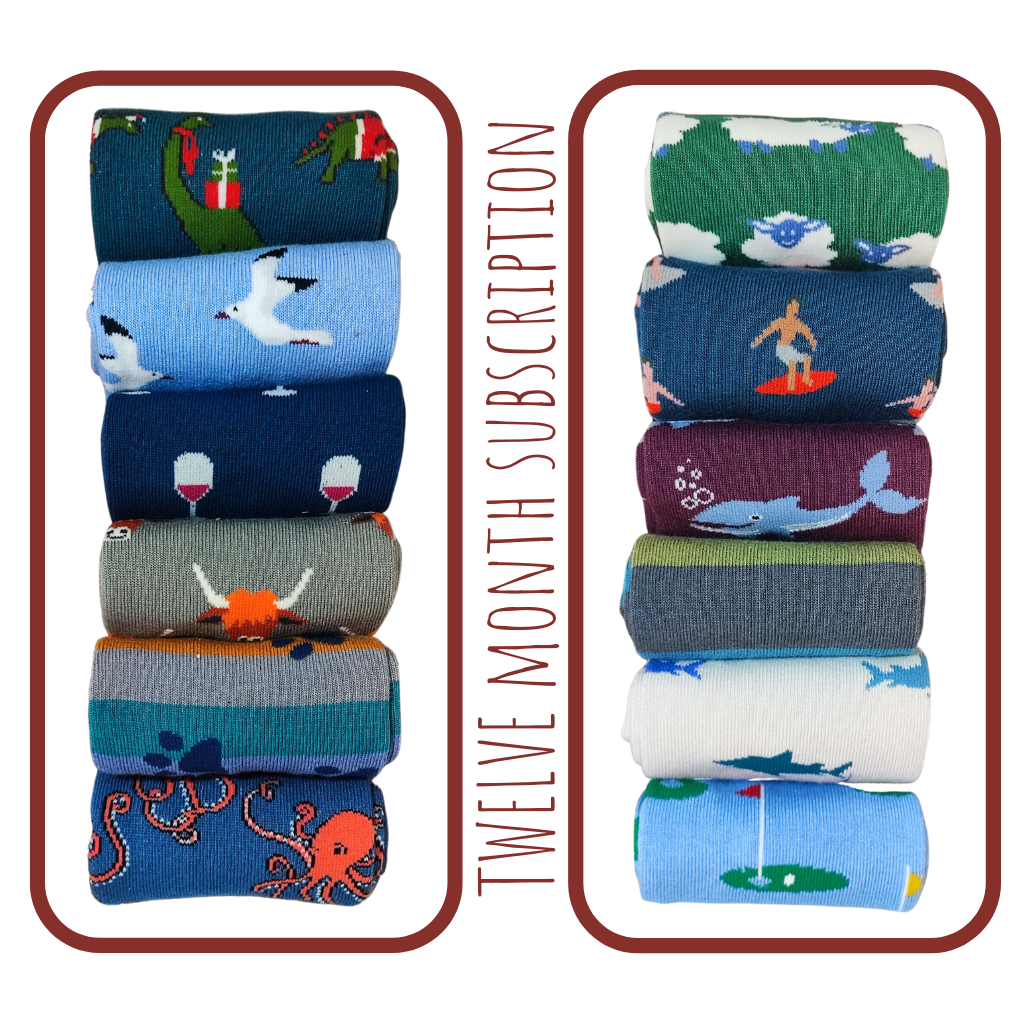 Mr Sparrow Sock Gift Subscription (12 Month Subscription for Him)