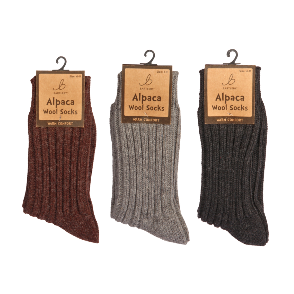 Alpaca Chunky Brown Socks