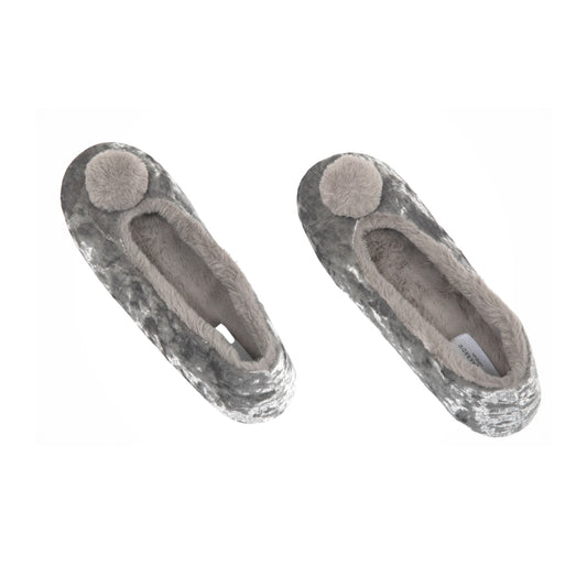 Miss Sparrow Silver Ballet Slippers
