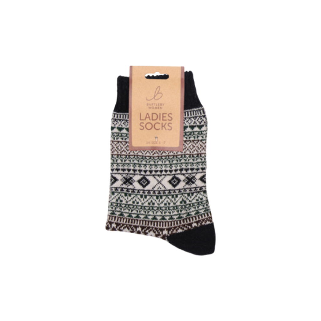 Patterned Navy Socks