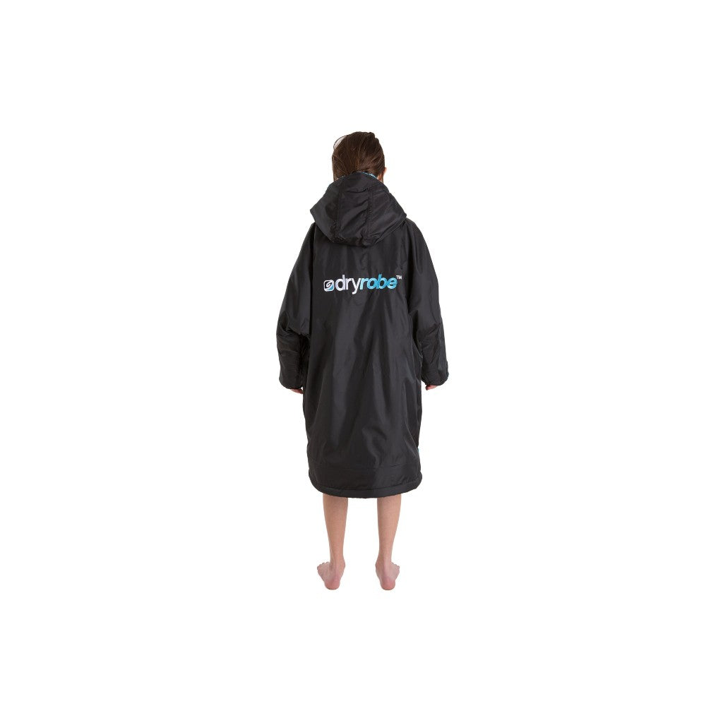 dryrobe Long Sleeve Black & Blue Changing Robe (Kids)