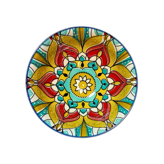 Blue Patterned Dip Bowl (15cm)