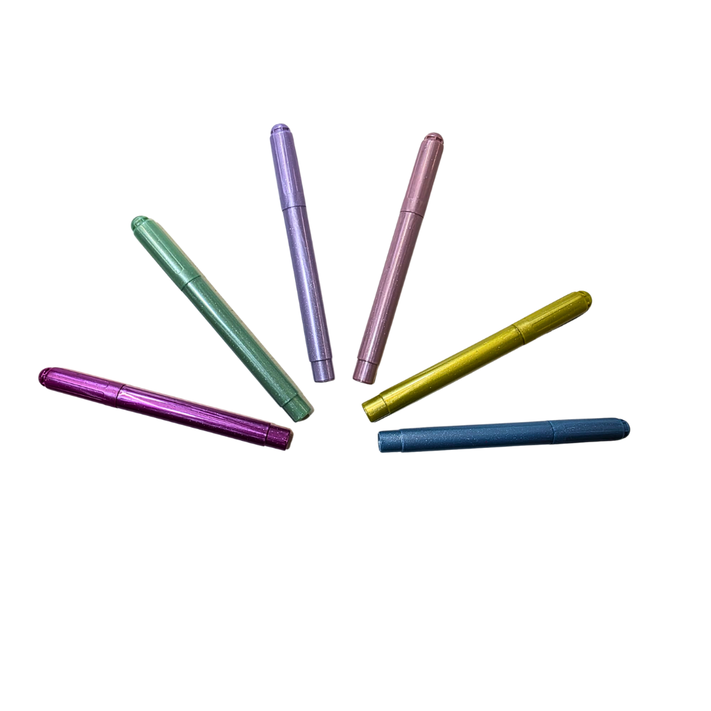 Rainbow Glitter Marker Pens (Set of 6)
