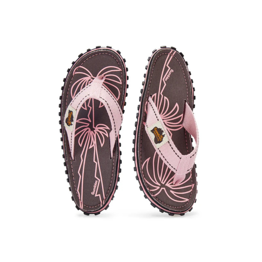 Gumbies Islander Palm Leaf Grey Flip Flops