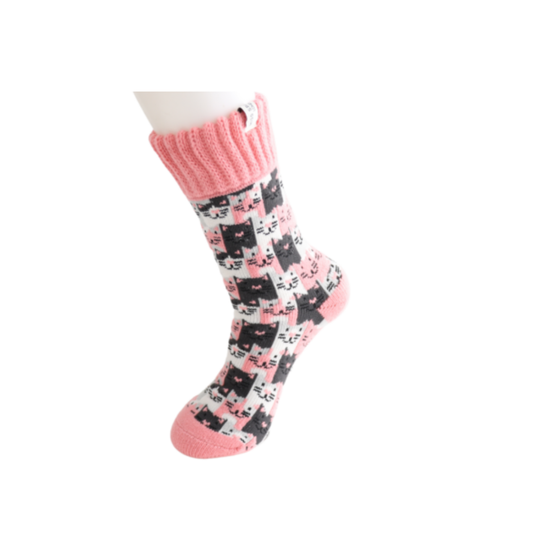 Miss Sparrow Happy Cats Winter Socks
