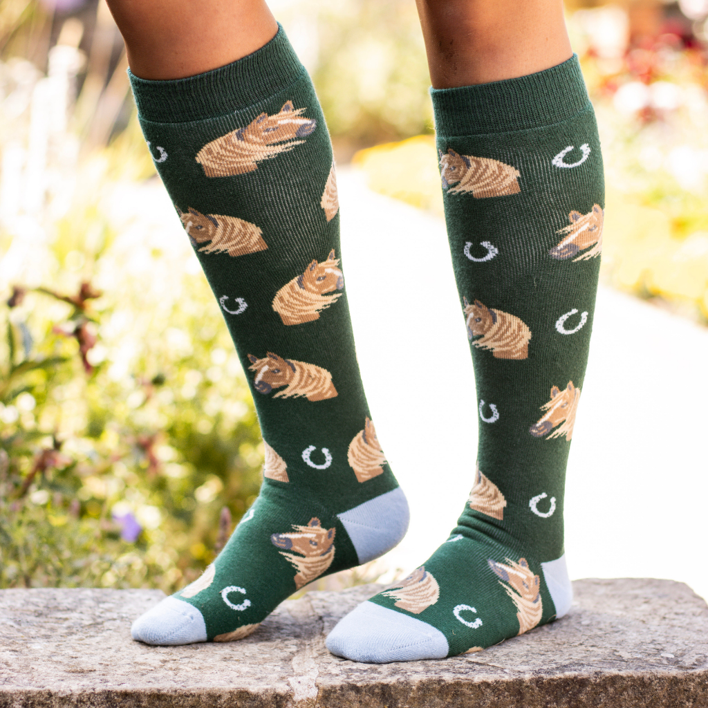 Horse Heads Welly Socks