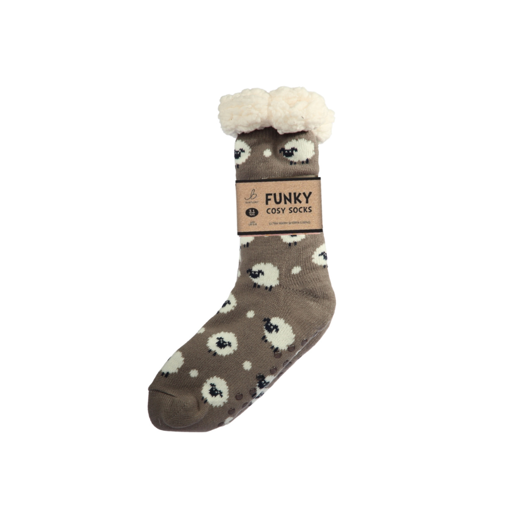 Sherpa Sheep Slipper Socks (One Size 6-11)