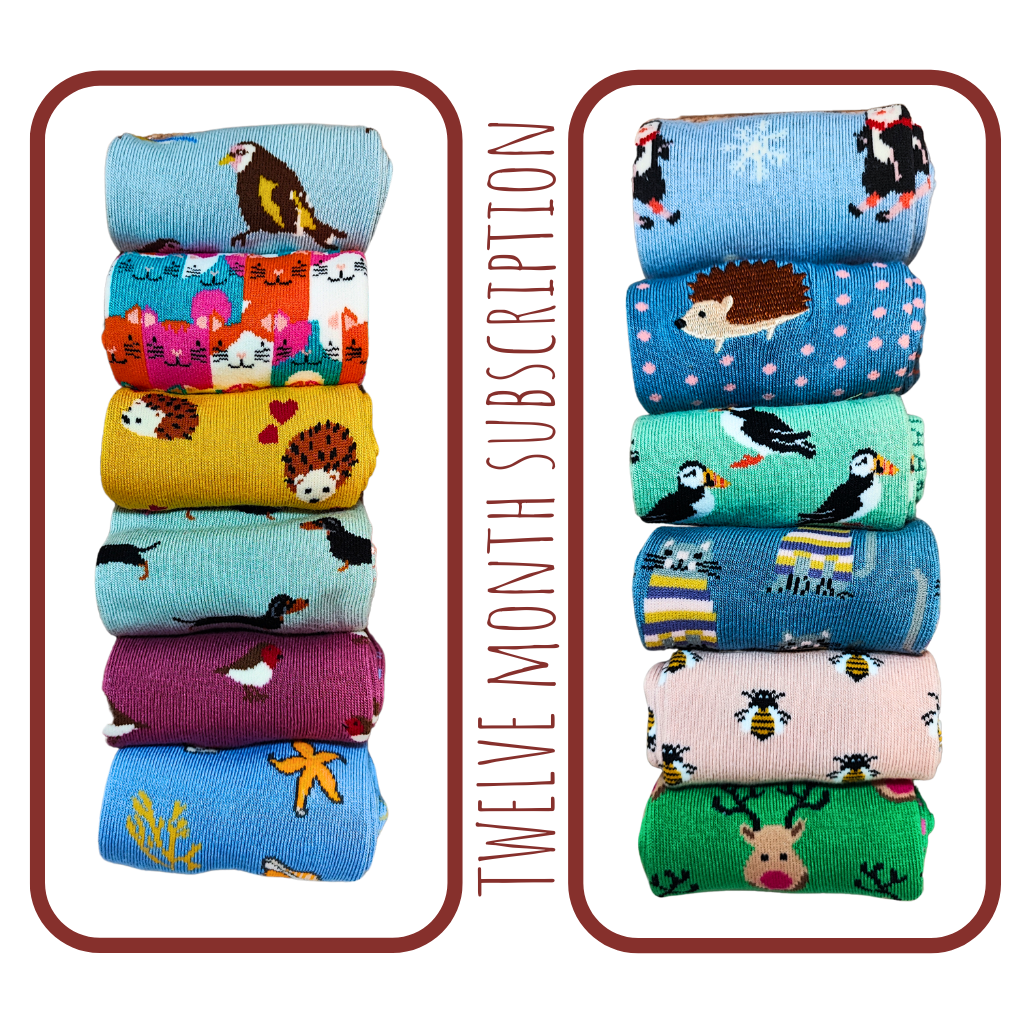 Miss Sparrow Sock Gift Subscription (12 Month Subscription For Her)