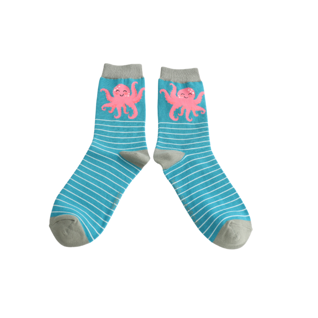 Miss Sparrow Pink Octopus Socks