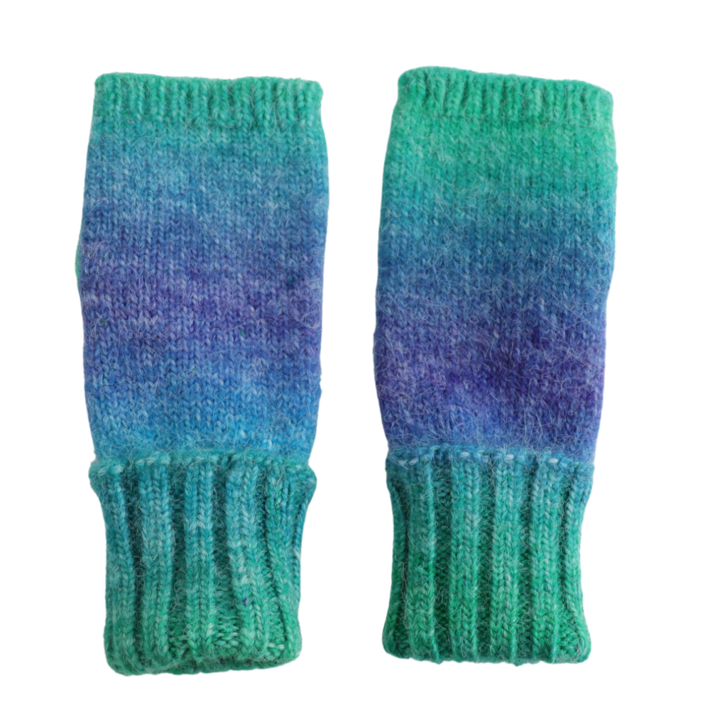 Miss Sparrow Gradient Blue Fingerless Gloves