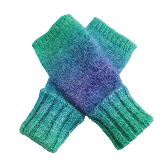 Miss Sparrow Gradient Blue Fingerless Gloves