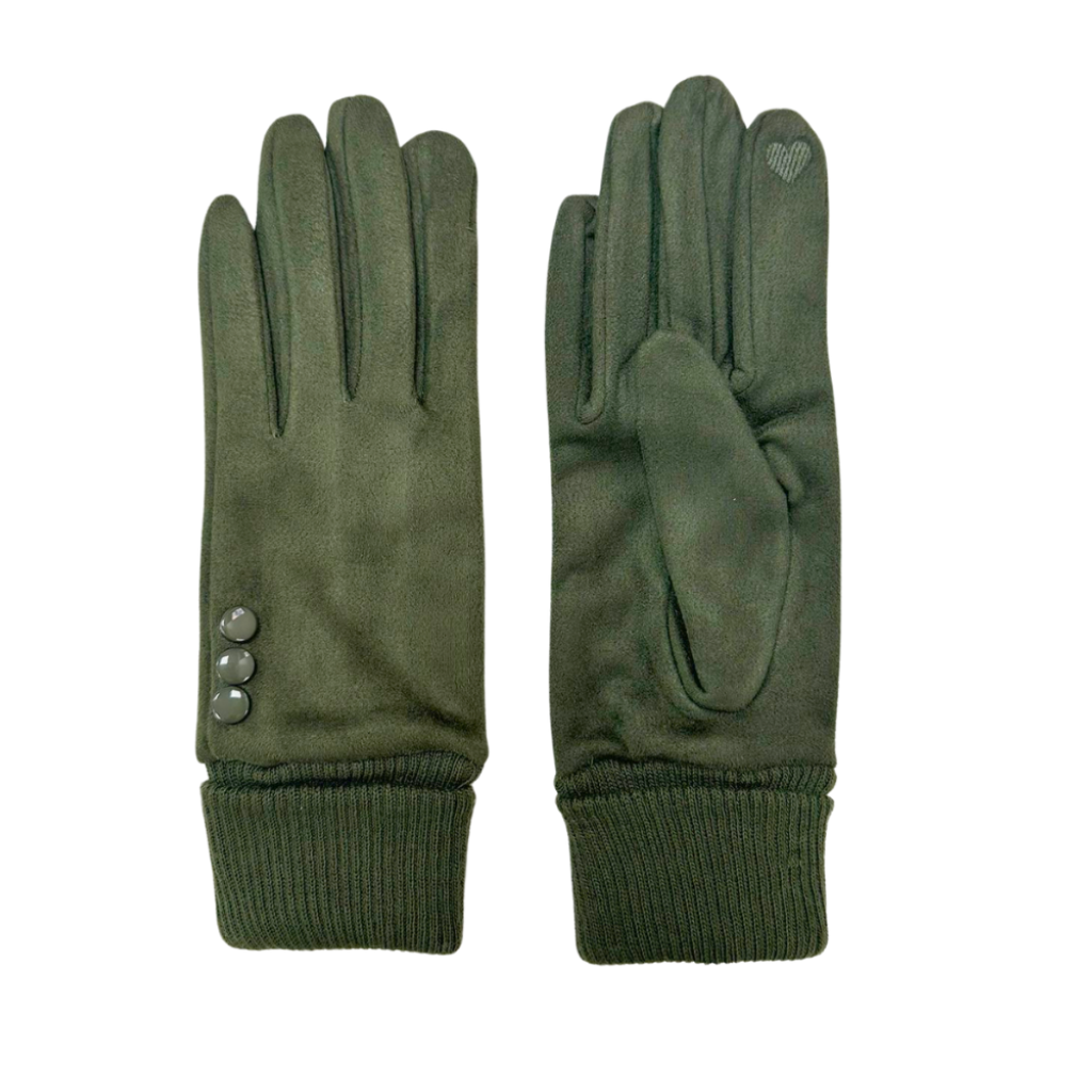 Miss Sparrow Olive Green Gloves