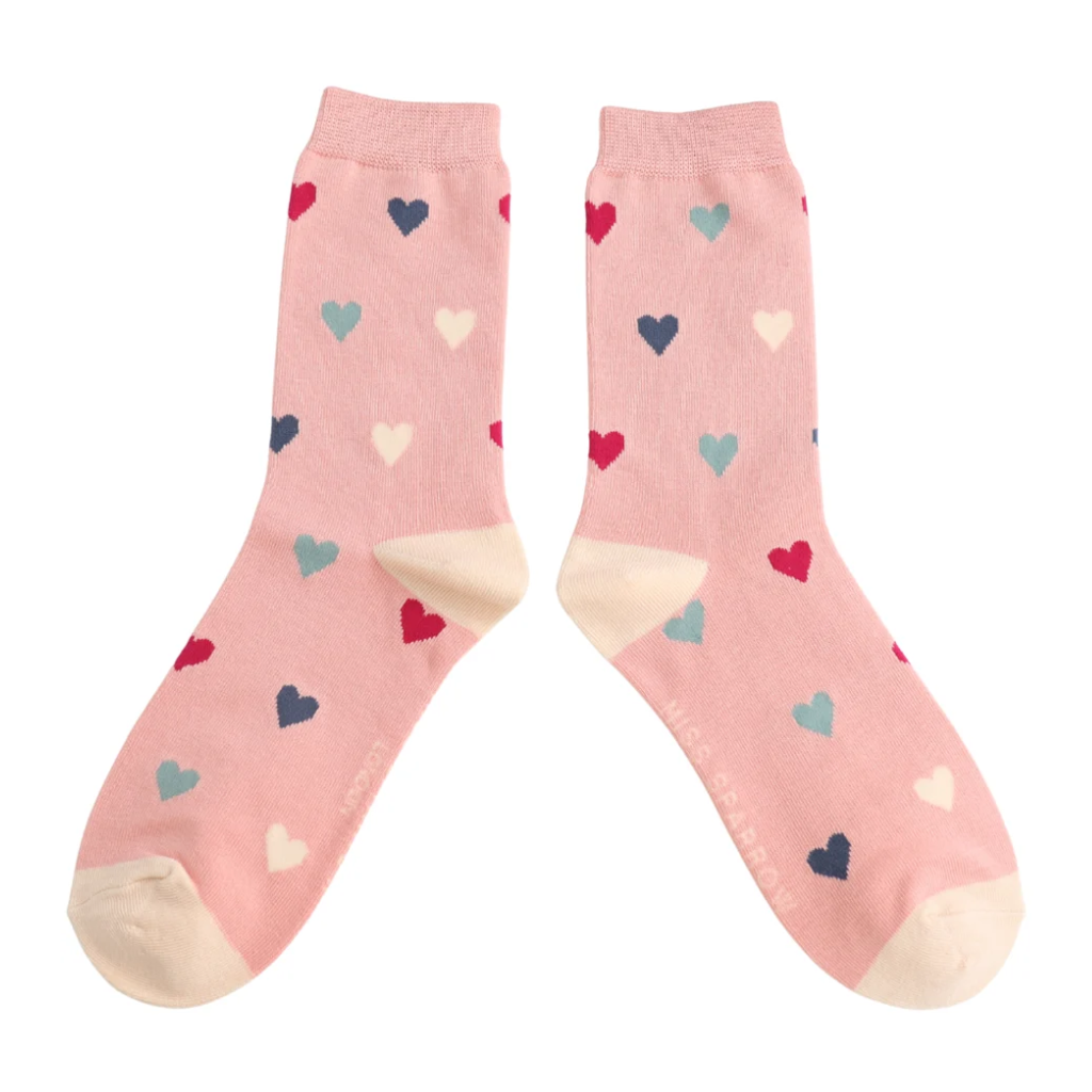 Miss Sparrow Hearts Socks