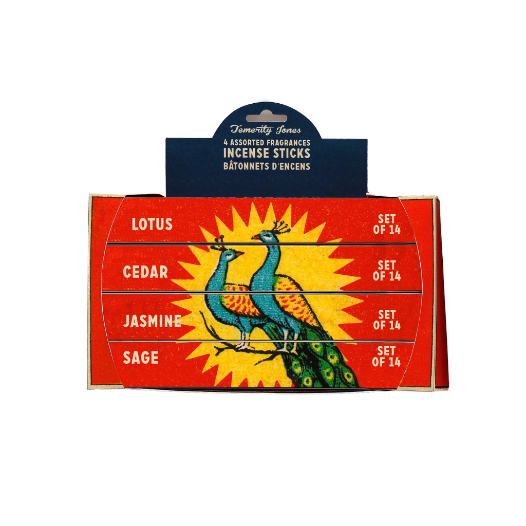 Indian Stamp Peacock Incense Sticks (Set of 4)