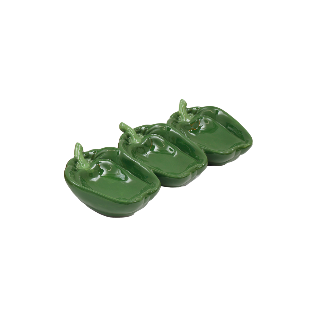 32.5cm Triple Green Pepper Plate