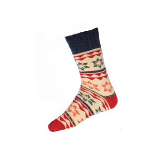Nordic Thermal Wool Blend Red Star Socks (4-7)