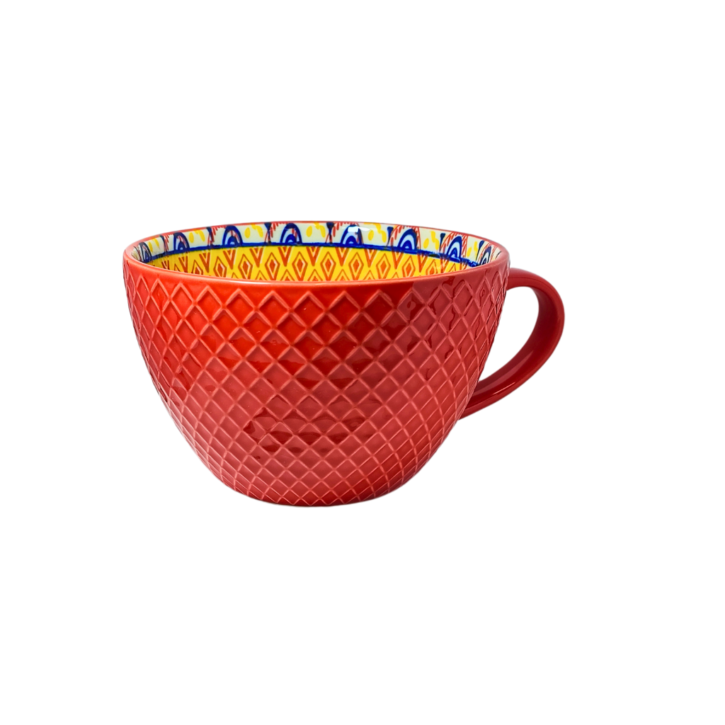 Red Patterned Mug