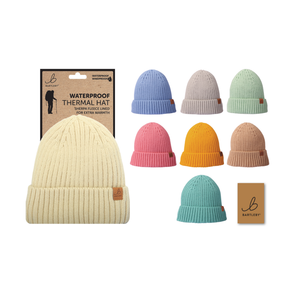 Chunky Rib Knit Waterproof Beanie
