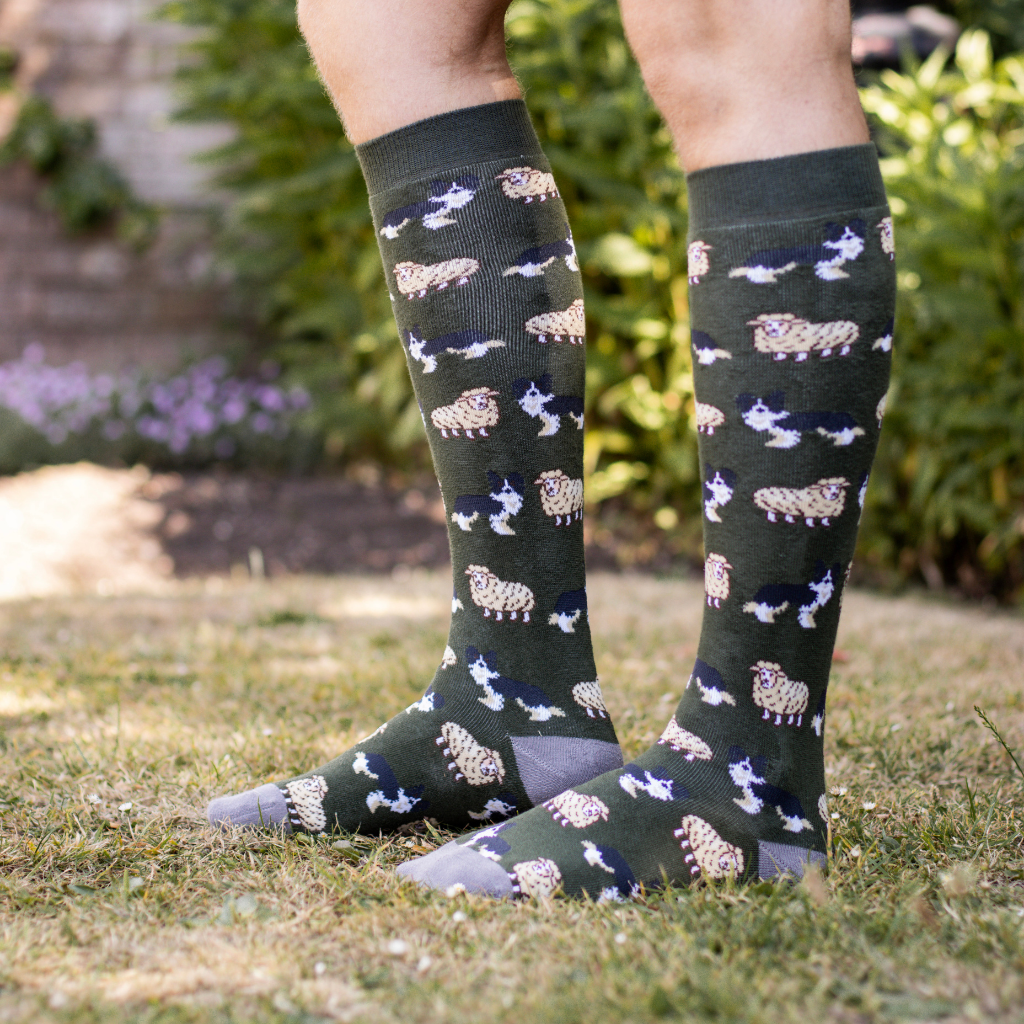 Sheepdog & Sheep Welly Socks