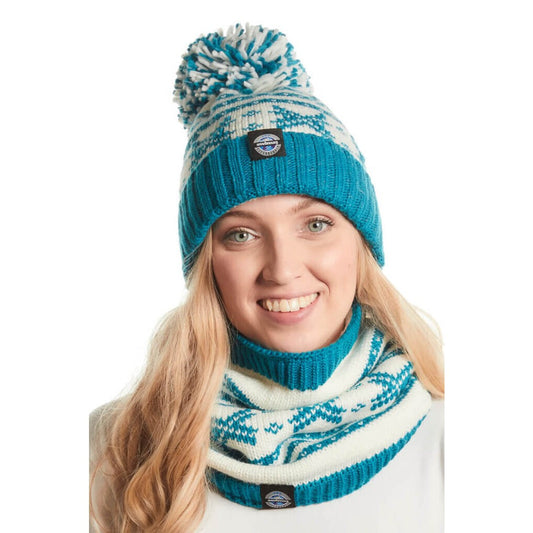 Swimzi Teal Fairisle Neck Warmer