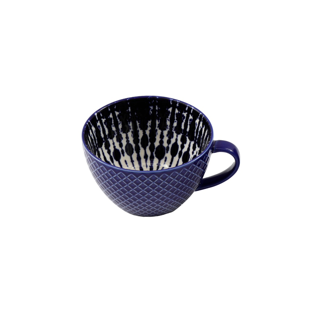 Navy Tie Dye Patterned Mug