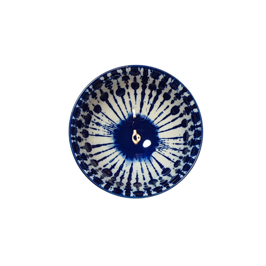 Blue & White Tie Dye Dip Bowl (12cm)