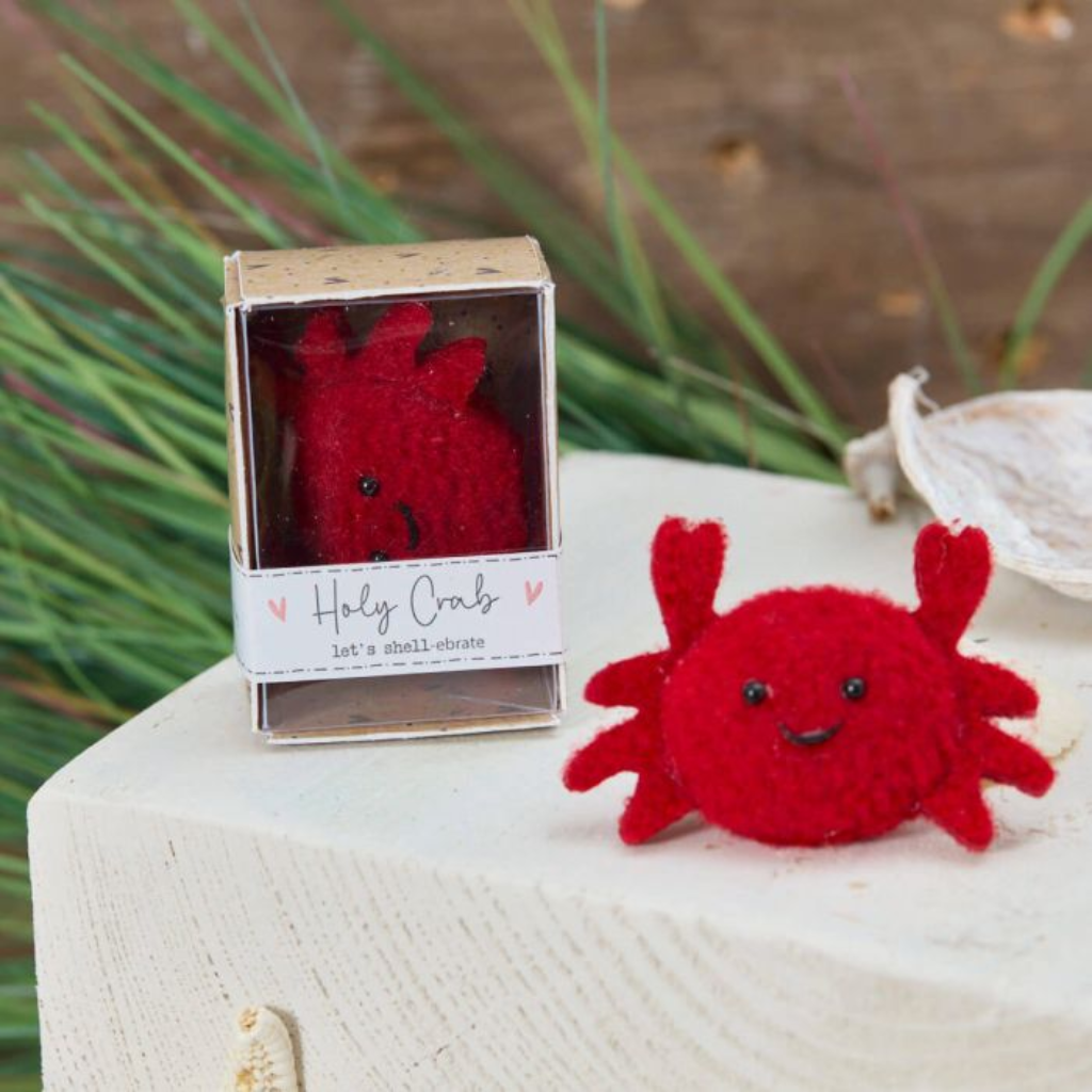 Crab Felt Pocket Keepsake