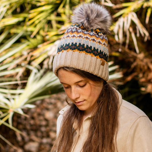 Nordic Knit Bobble Hat