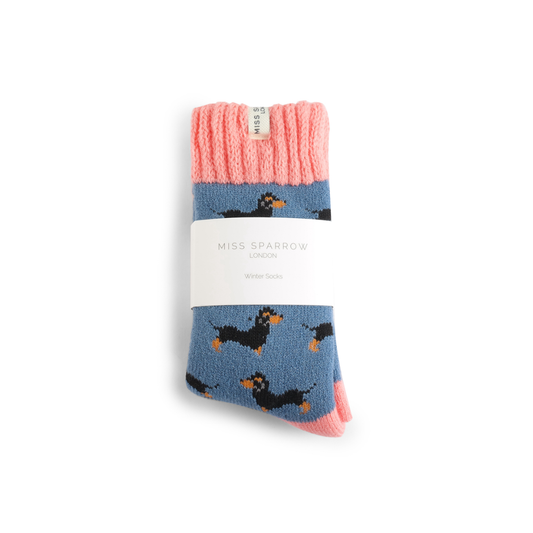 Miss Sparrow Sausage Dog Winter Socks