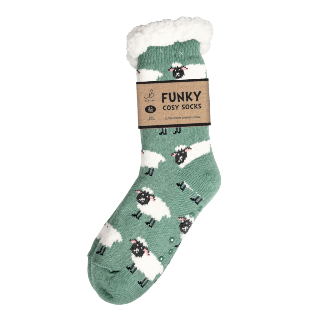 Sherpa Sheep Field Slipper Socks (One Size 4-8)