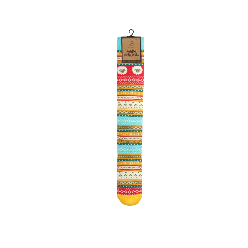 Nordic Yellow Sheep Welly Socks