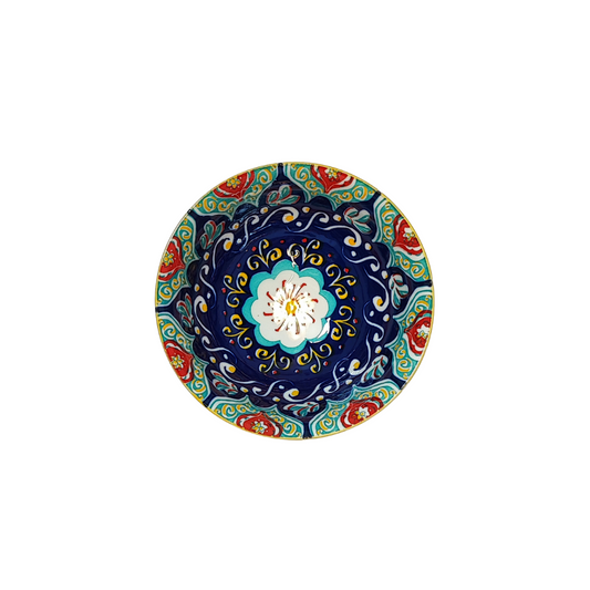 Yellow Patterned Dip Bowl (12cm)