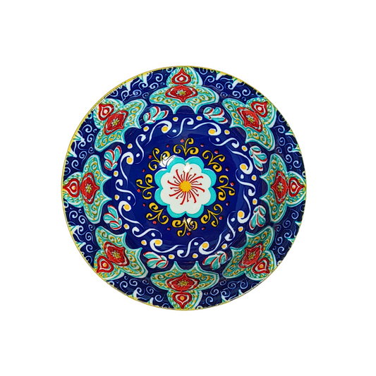 Yellow Patterned Dip Bowl (15cm)