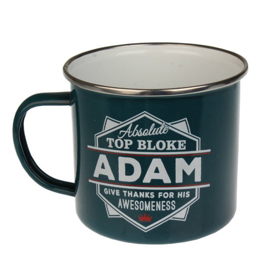 Enamel Personalised Men's Names Mugs