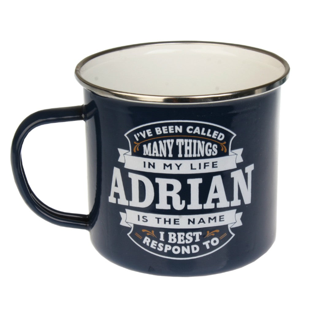 Enamel Personalised Men's Names Mugs