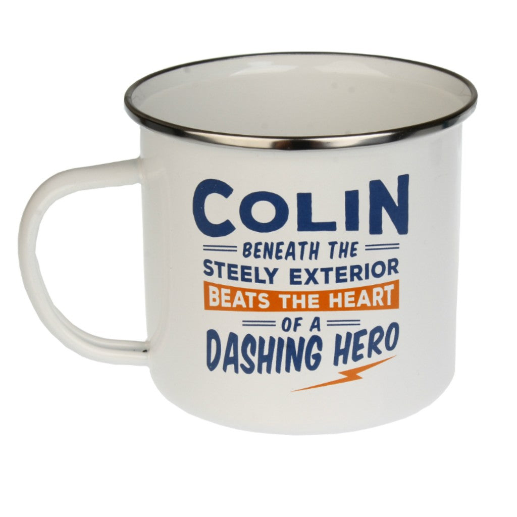 Enamel Personalised Men's Names Mugs