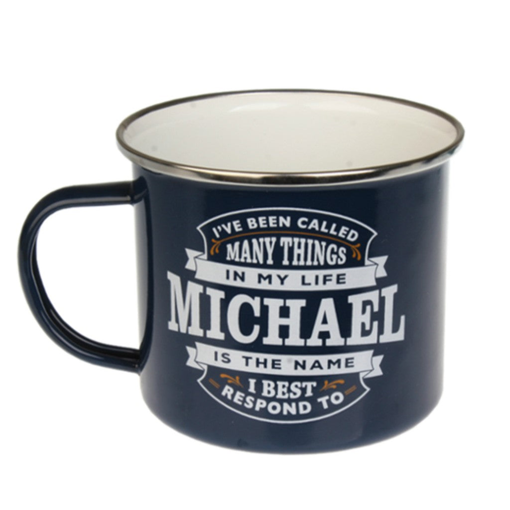 Enamel Personalised Men's Names Mugs