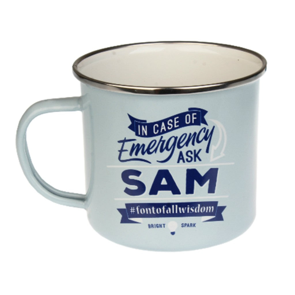 Enamel Personalised Men's Names Mugs