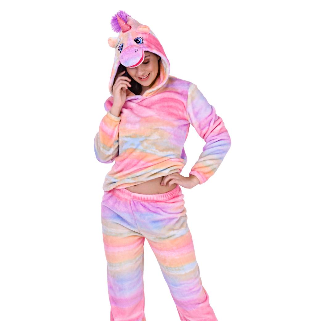 Unicorn Fleecy Pastel Rainbow Pyjamas