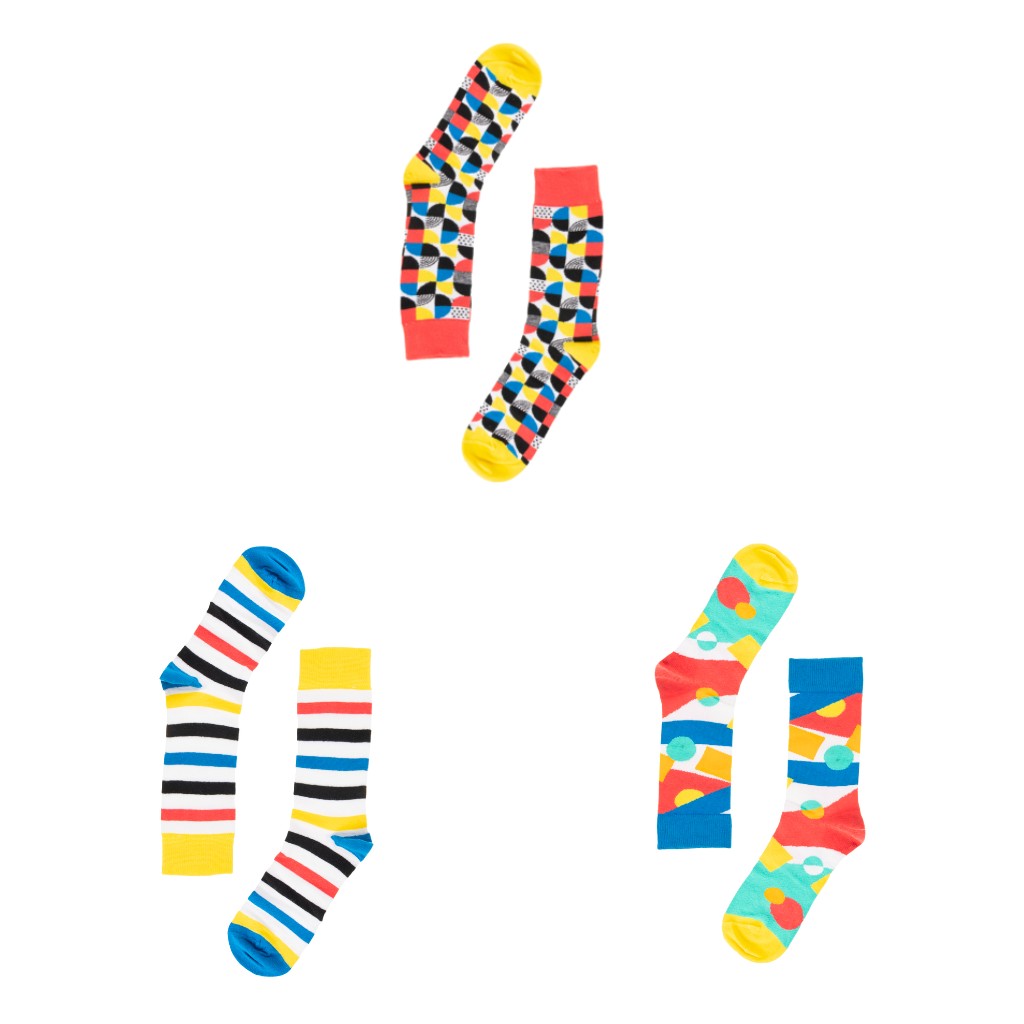 Urban Eccentric Funky Box Of Socks (3 Pairs)