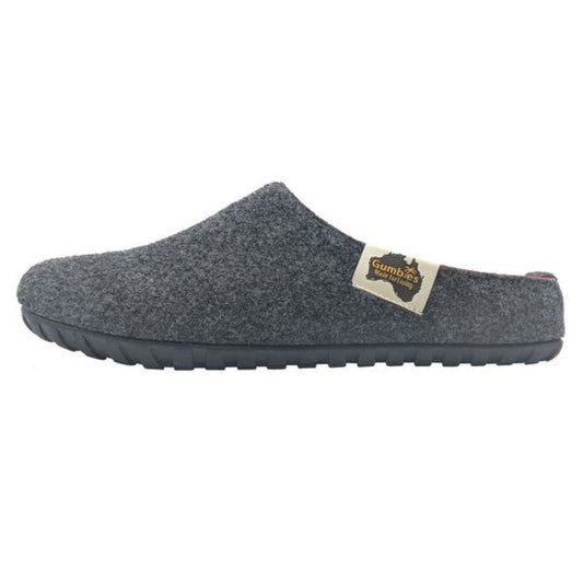 Gumbies Outback Charcoal & Red Slippers