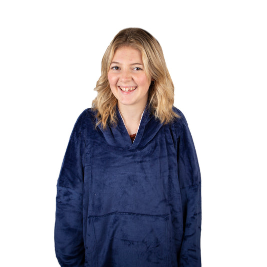 Blue Sherpa Blanket Hoodie