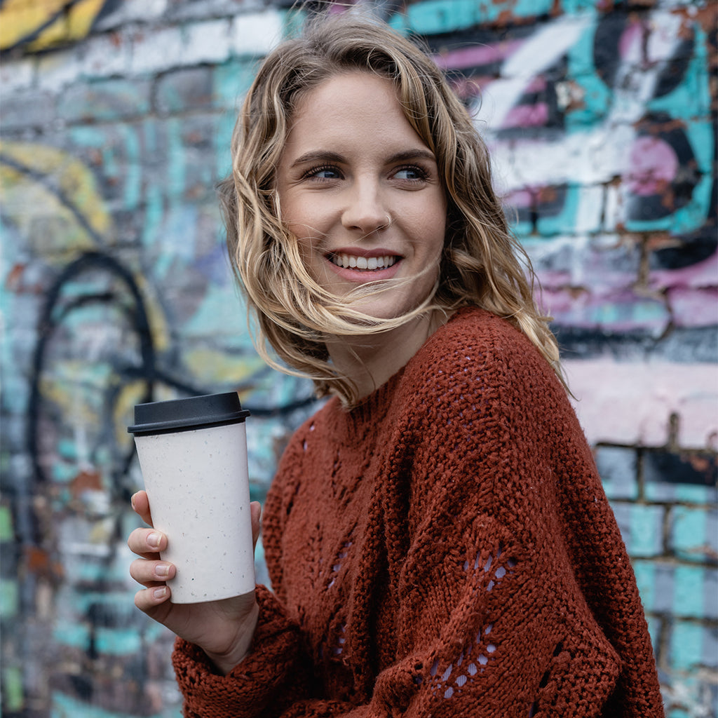 Circular & Co Now Cream & Black Coffee Cup (12oz)