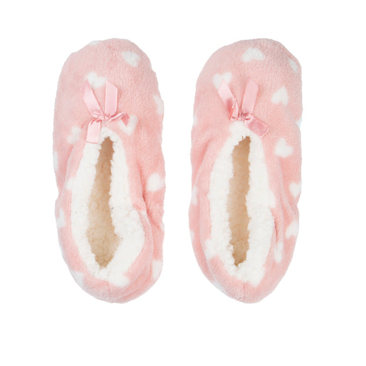 Pink Heart Ballet Slippers