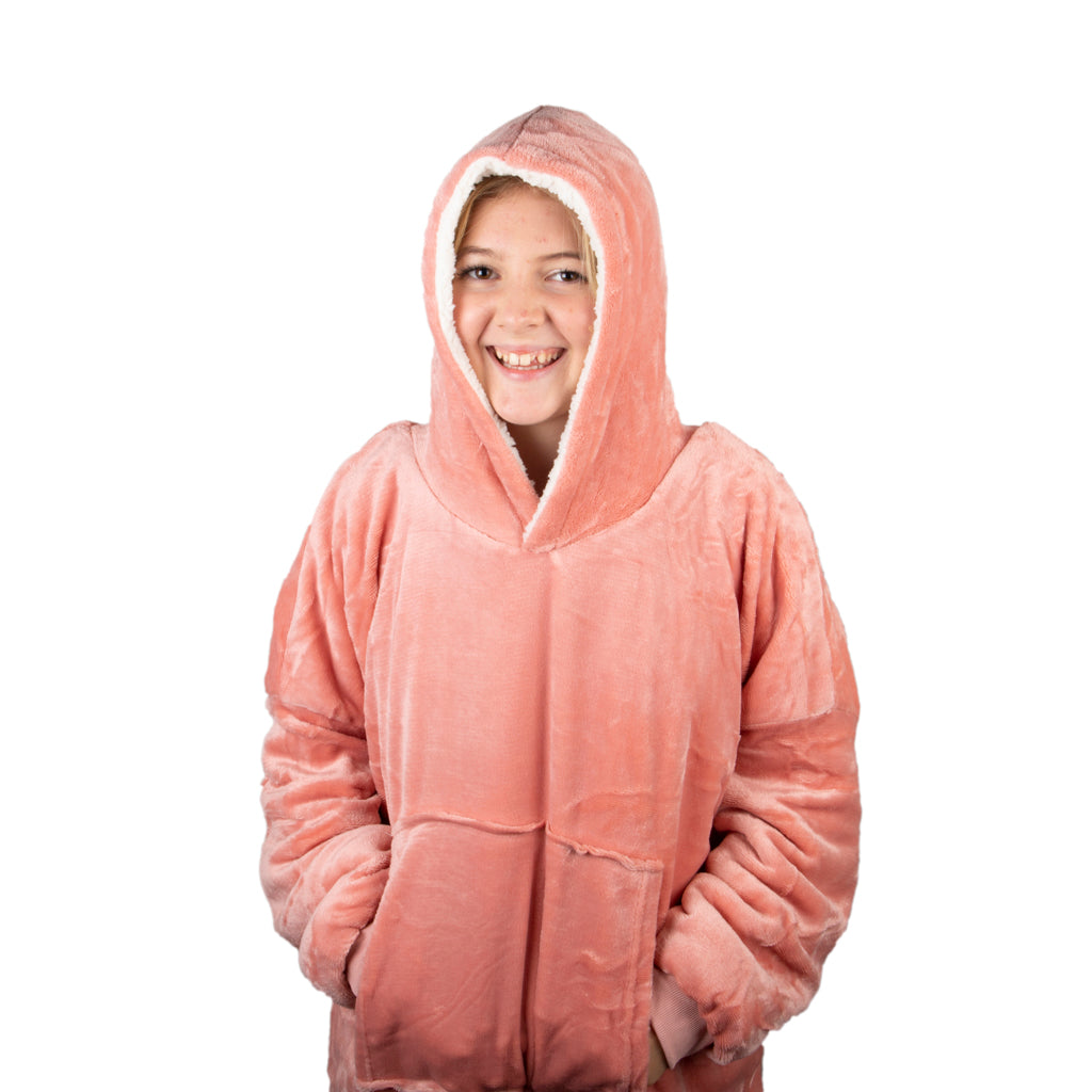 Pink Sherpa Blanket Hoodie – Keep Cosy
